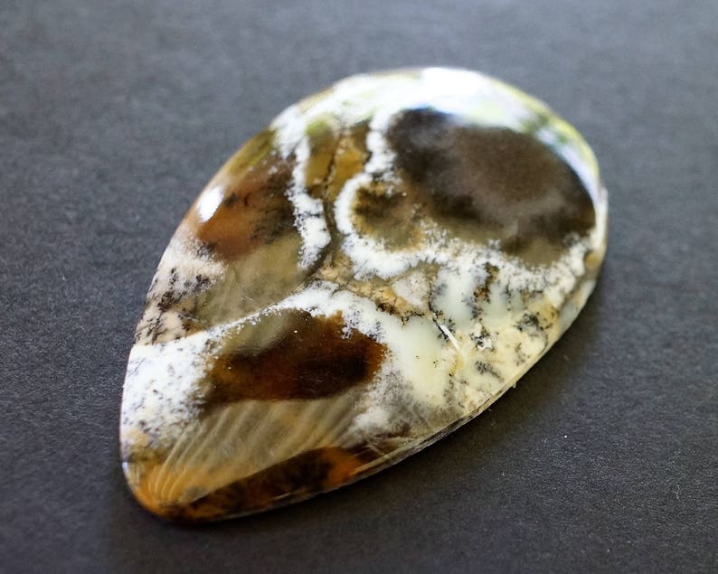 48x30x5mm Stunning Dendritic agate cabochon Russian moss agate cabochon