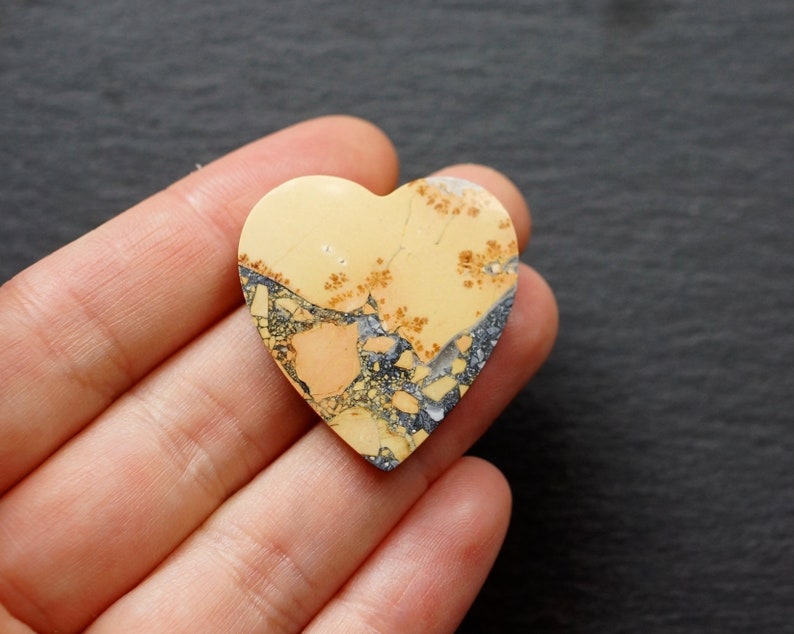 Maligano Jasper Heart Cabochon Indonesian jasper cabochon Designer cabochon.