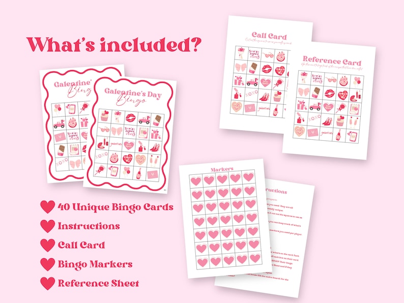 Galentine's Day Bingo, Printable Galentines Games, Valentine's Day ...