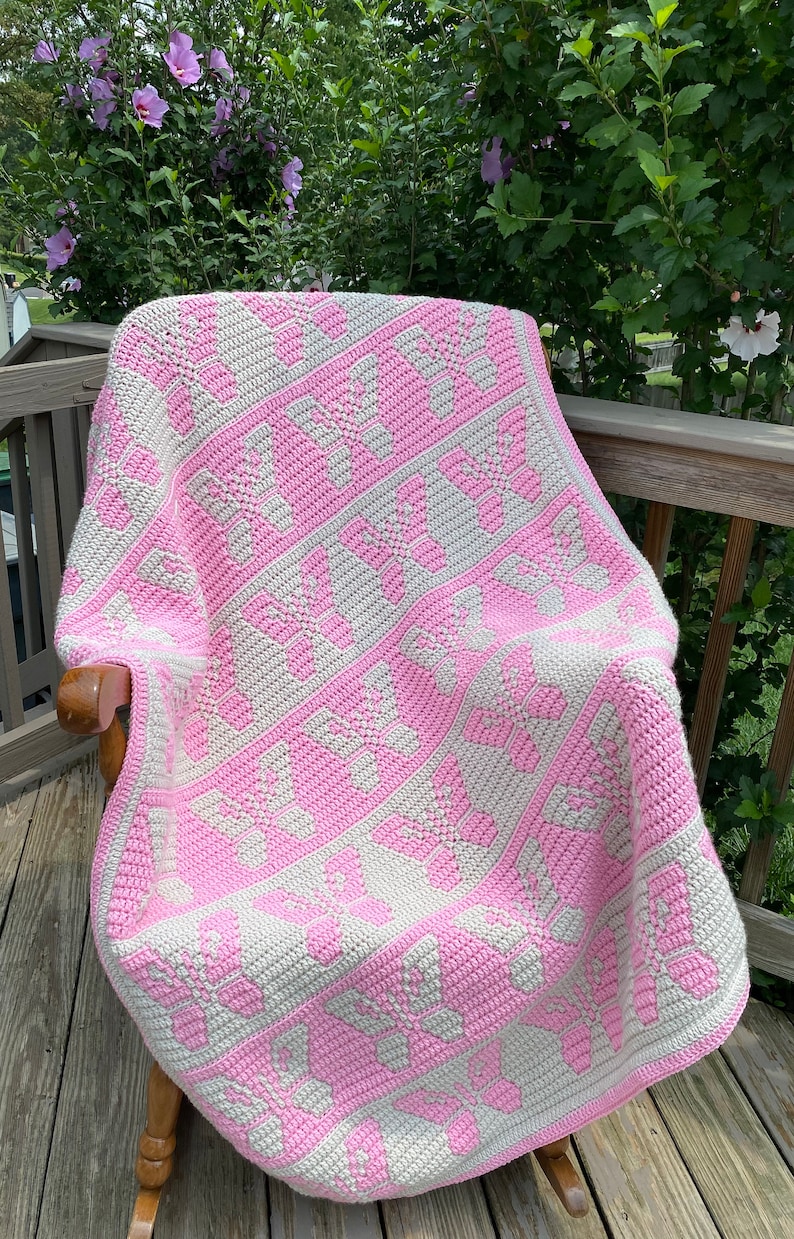 Mosaic Crochet Blanket Pattern Easy Overlay Mosaic Crochet Etsy