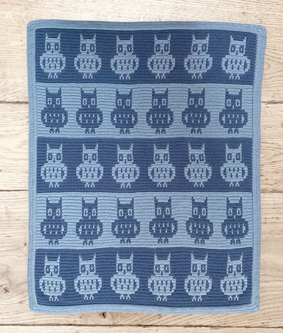 Mosaic Crochet Owl Blanket Pattern: Beginner Friendly (PDF Download)