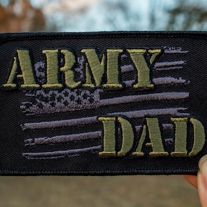 Army Dad Tactical US Flag Patch - 4&quot; x 2.5&quot; Embroidered Patch