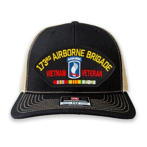 US Army 173rd Airborne Brigade - Vietnam Veteran Hat - Richardson™ Trucker Cap & Other Styles
