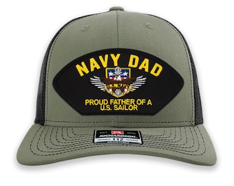 Navy Dad - Proud Father of a US Sailor - Ball Cap - Choose your color