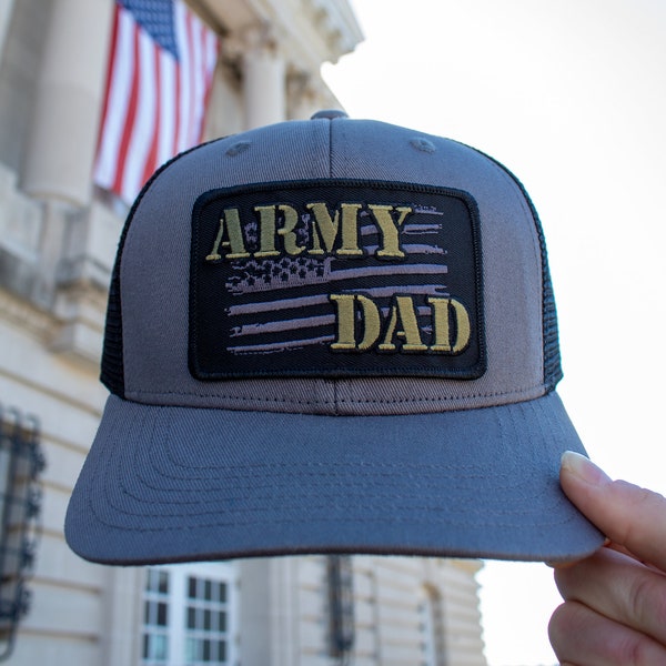 Army Dad Tactical Flag Patch Ball Cap or Trucker Hat