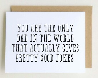 Father's Day Card, Fathers Day Card, Card for Dad, Birthday Card Dad, Thinking of You, Funny card for dad, funny father's day