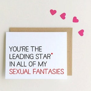 Sexy Karte, Meine sexuelle Fantasien, Karte für Erwachsene, Reif, freche Karte, Valentinstag, sexy Jubiläum SKU: FC119