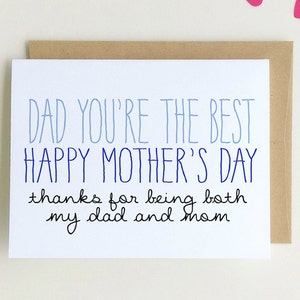 Muttertagskarte für Papa |H Single Dad Card {SKU: FC145}