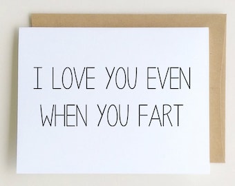 Drôle de carte d’amour | Fart Carte Saint-Valentin | Carte Saint-Valentin| Carte anniversaire amusante {SKU: FC135}