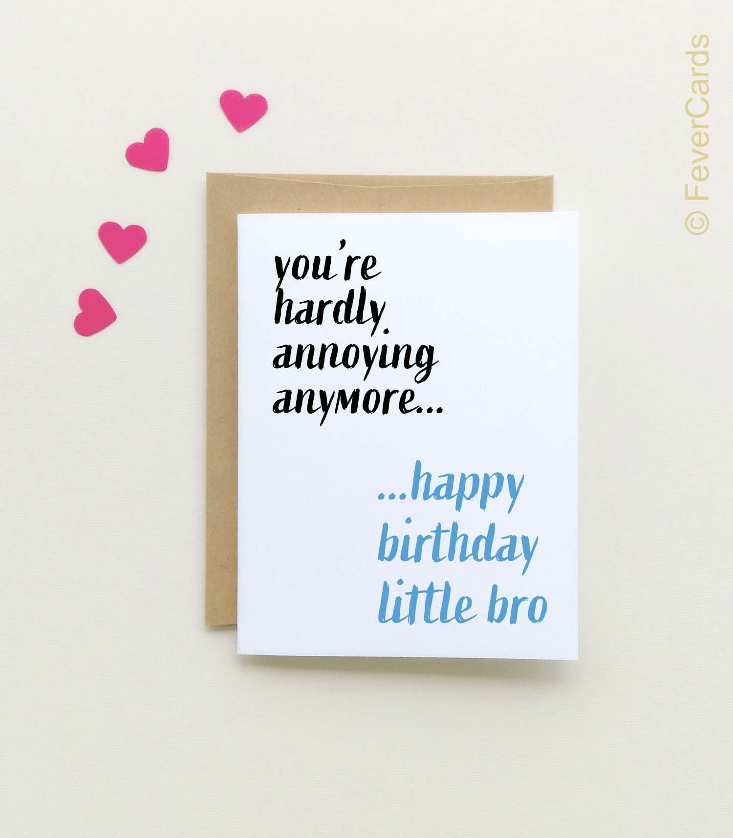 Love You Funny Happy Birthday Card Wooden Heart Brother Birthday Gift –  signspop