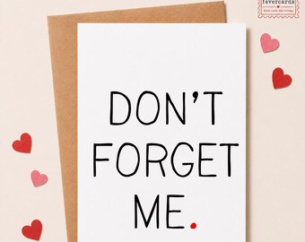Goodbye Card | Don't Forget me | I miss you Card