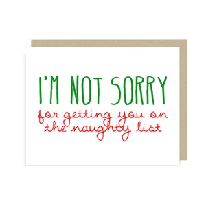 Funny Christmas Card | The Naughty List| sexy Christmas Card| Naughty Christmas Card | Holiday Card | Sarcastic Christmas Card