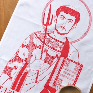 Paños de cocina para los amantes de la cocina. San Lorenzo de Roma. El santo patrón de la cocina...