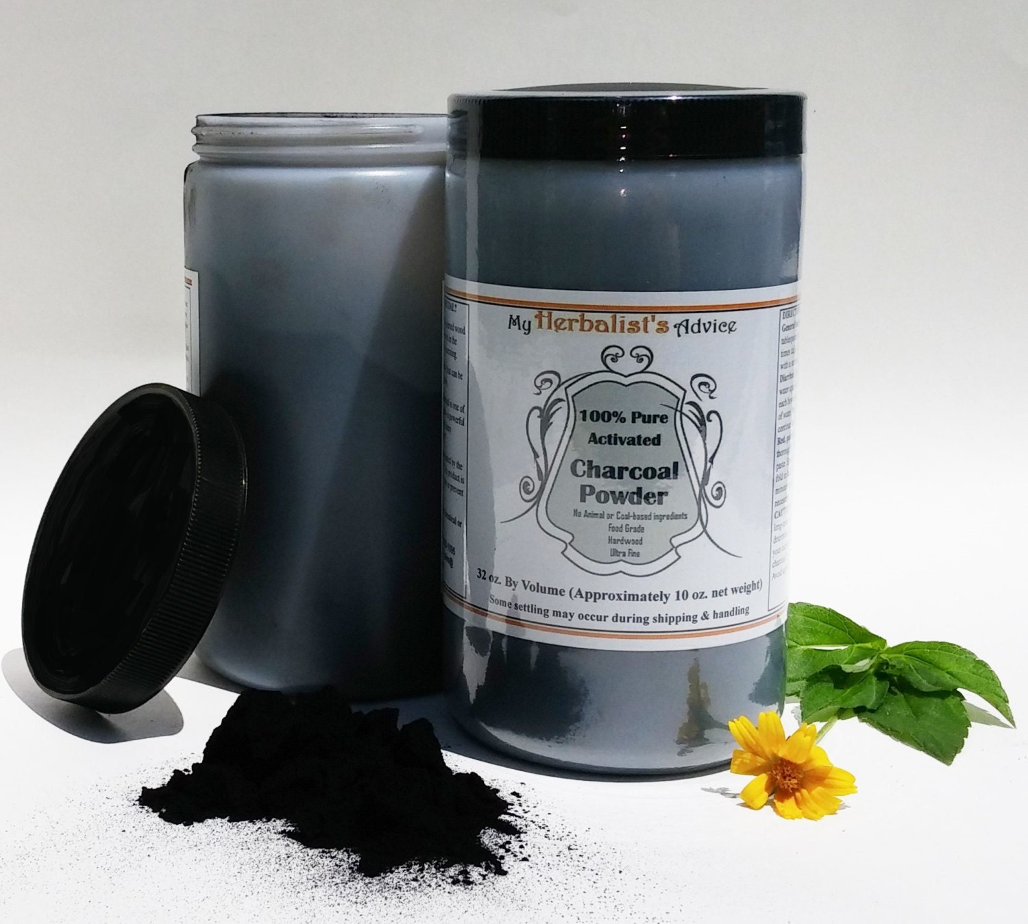 Activated Charcoal Powder 10 Oz Pure Food Grade Ultra Fine Etsy