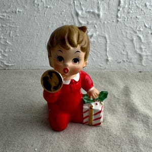 Vintage Christmas Boy Ceramic - Etsy