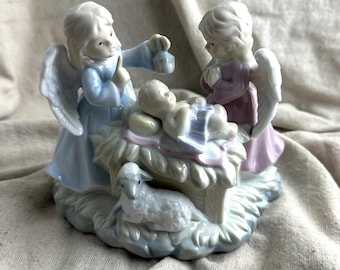 Vintage Ceramic Nativity Scene