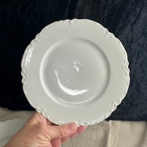 Haviland France, green mark, Ranson Salad Plates, 7 1/2&quot; in diameter, 6 plates, preowned, vintage circa 1900