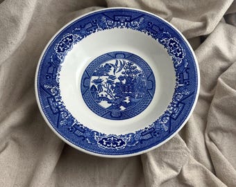 Vintage Willow Ware Vegetable Serving Bowl by Royal China