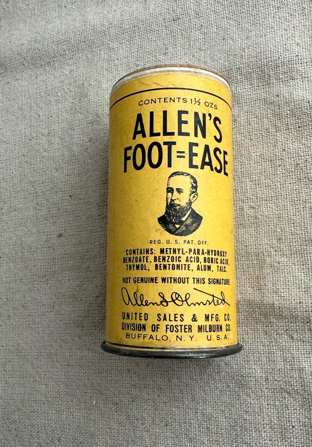 Vintage Allen's Foot-ease Powder, Unopened Cardboard Cylinder - Etsy