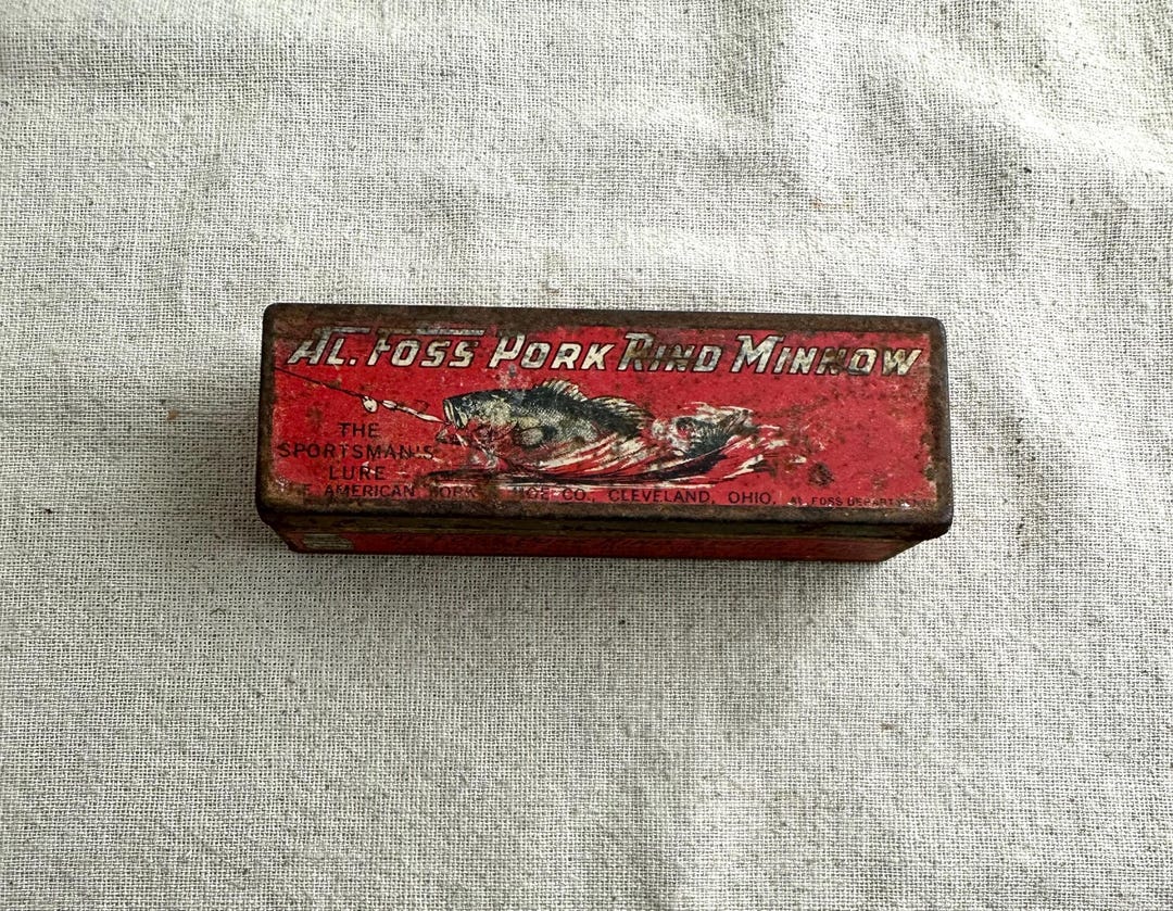 Sold at Auction: VINTAGE A.L. FOSS TRUE TEMPER PORK RIND MINNOW LURE