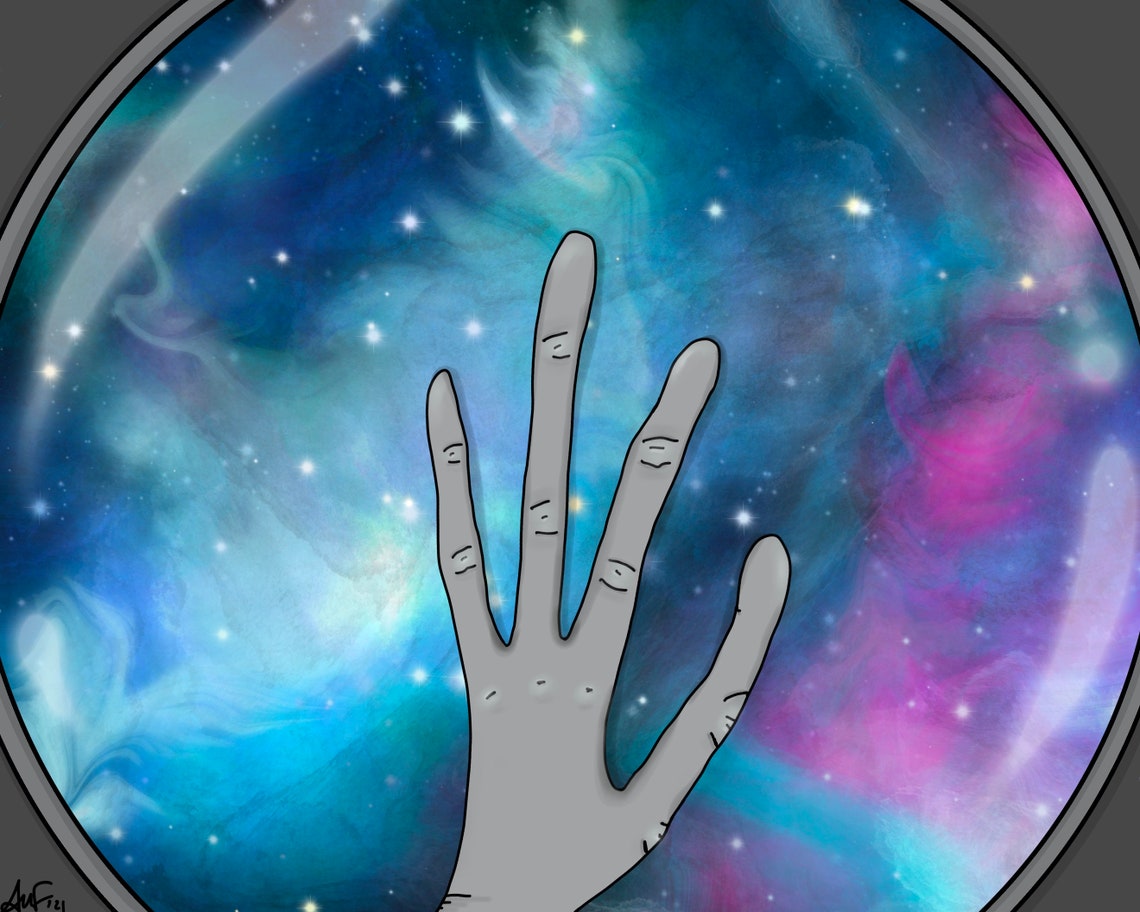 The Universe at Your Fingertips Photo Print of a Digital - Etsy