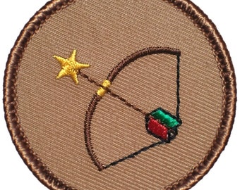 Archery Sport Bow Arrow Target Fun Embroidered Iron On Patch P-11-X
