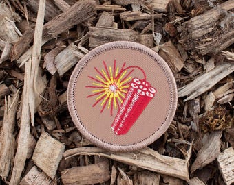 Dynamite Patch (046) – 2 Inch Diameter Embroidered Patch