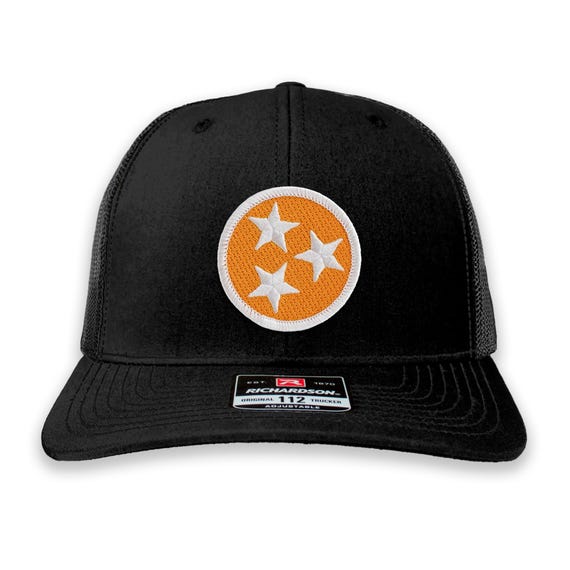 Orange Tennessee Tristar Ball Cap - Embroidered Patch - Cap or