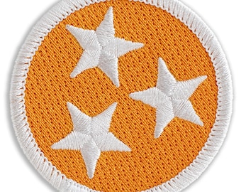 Orange Tennessee Tristar 2 Inch Diameter Embroidered Patch