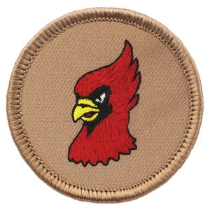 Cardinal Patch 2 Inch Diameter Embroidered Patch