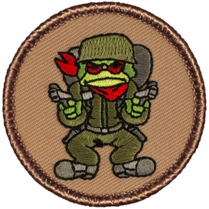 Battle Toad Patch (034) - 2 Inch Diameter Embroidered Patch