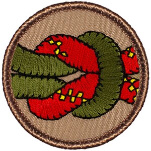 Square Knot Patch (795) 2 Inch Diameter Embroidered Patch