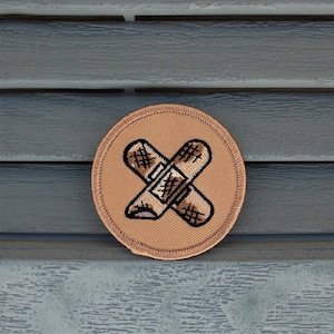 Dirty Band-aid Patch (144) 2 Inch Diameter Embroidered Patch