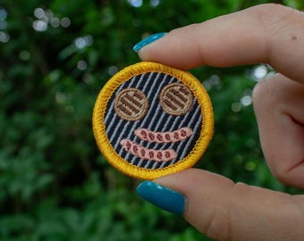 King of the Grill Demerit Badge - 1.5" Diameter Embroidered Patch