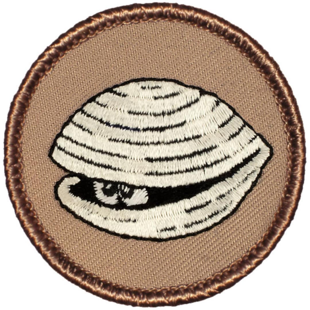 Clam Patch - 2 Inch Diameter Embroidered Patch - Etsy