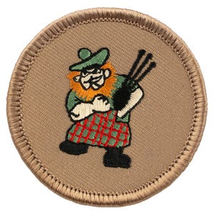 Scotsman Patch (117) 2 Inch Diameter Embroidered Patch
