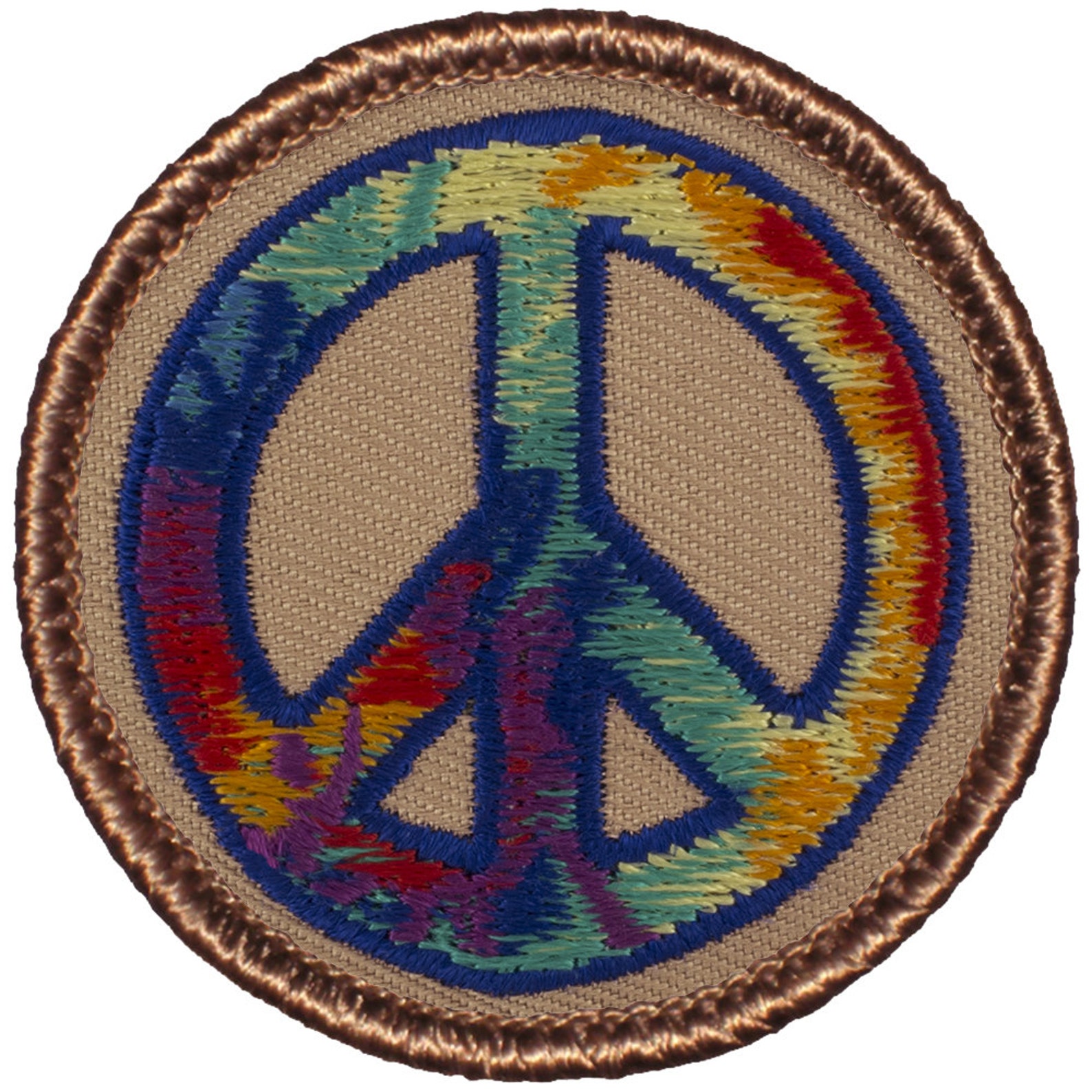 Tie-Dye Peace Symbol Patch 565A 2 Inch Diameter Embroidered | Etsy