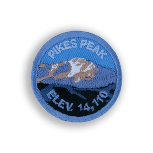 Pikes Peak Demerit Badge - 1.5&quot; Diameter Embroidered Patch
