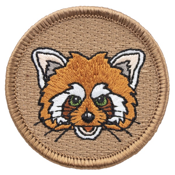 Red Panda Patch (833) 2 Inch Diameter Embroidered Patch