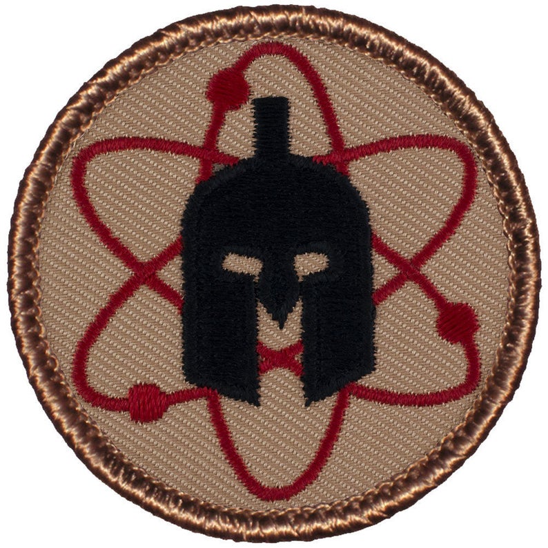 Atomic Spartan Patch 2 Inch Diameter Embroidered Patch - Etsy