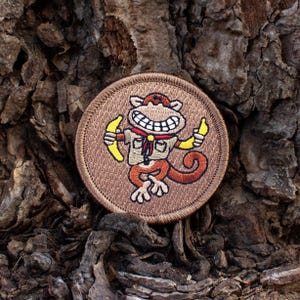 Silly Boy Scout Monkey Patch - 2 Inch Diameter Embroidered Patch