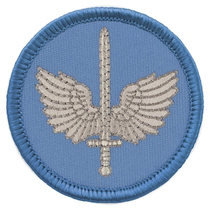 Archangel Patch (Blue)  - 2 Inch Diameter Embroidered Patch