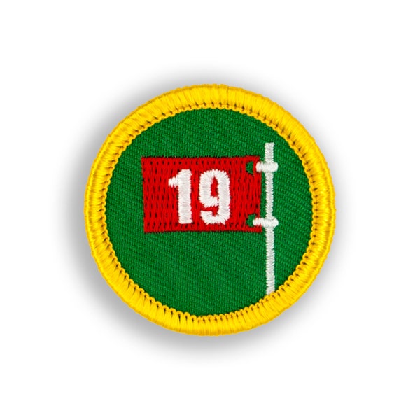 Nineteenth Hole Demerit Badge - 1.5" Diameter Embroidered Patch