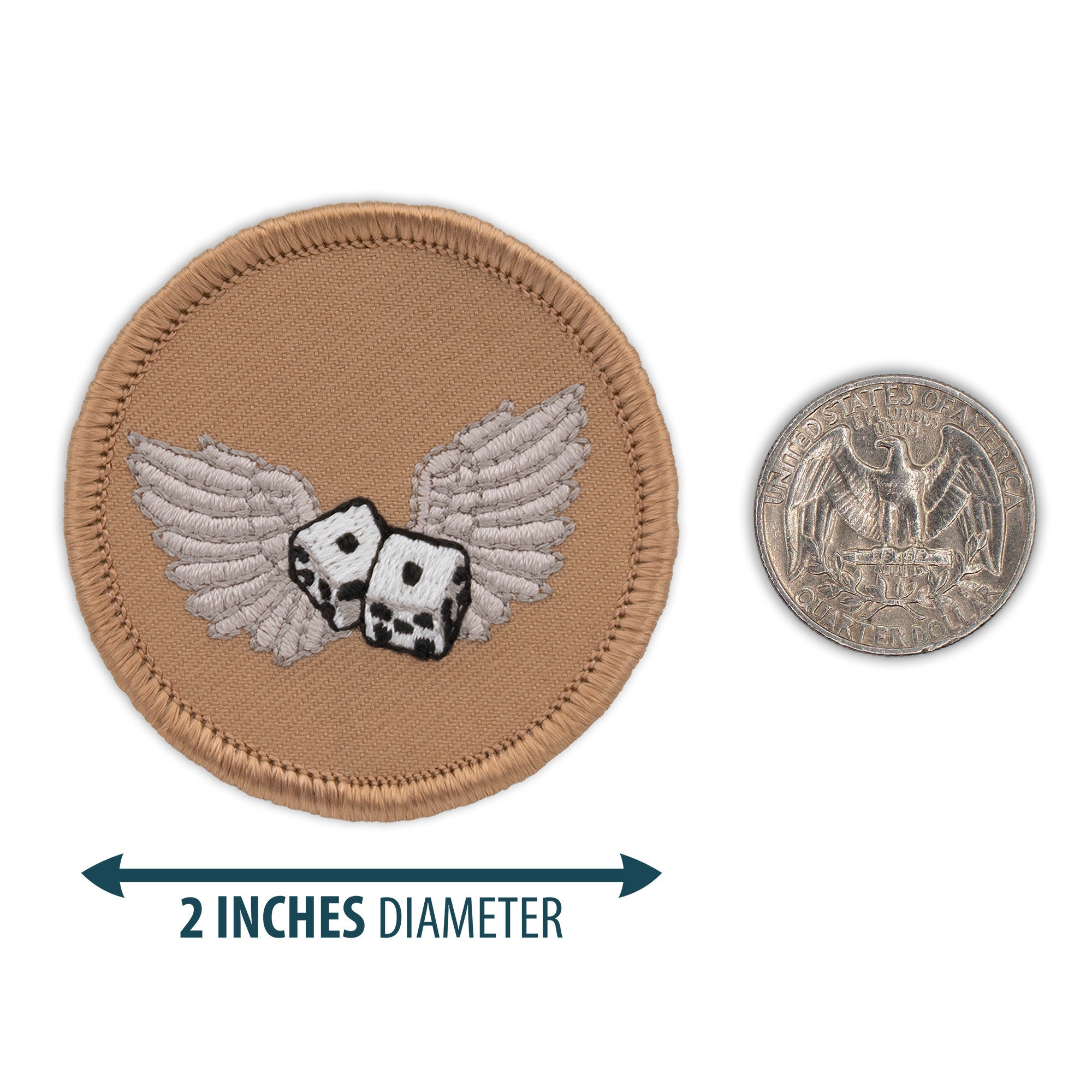 Flying Dice Patch – 2 Inch Diameter Embroidered Patch - Etsy