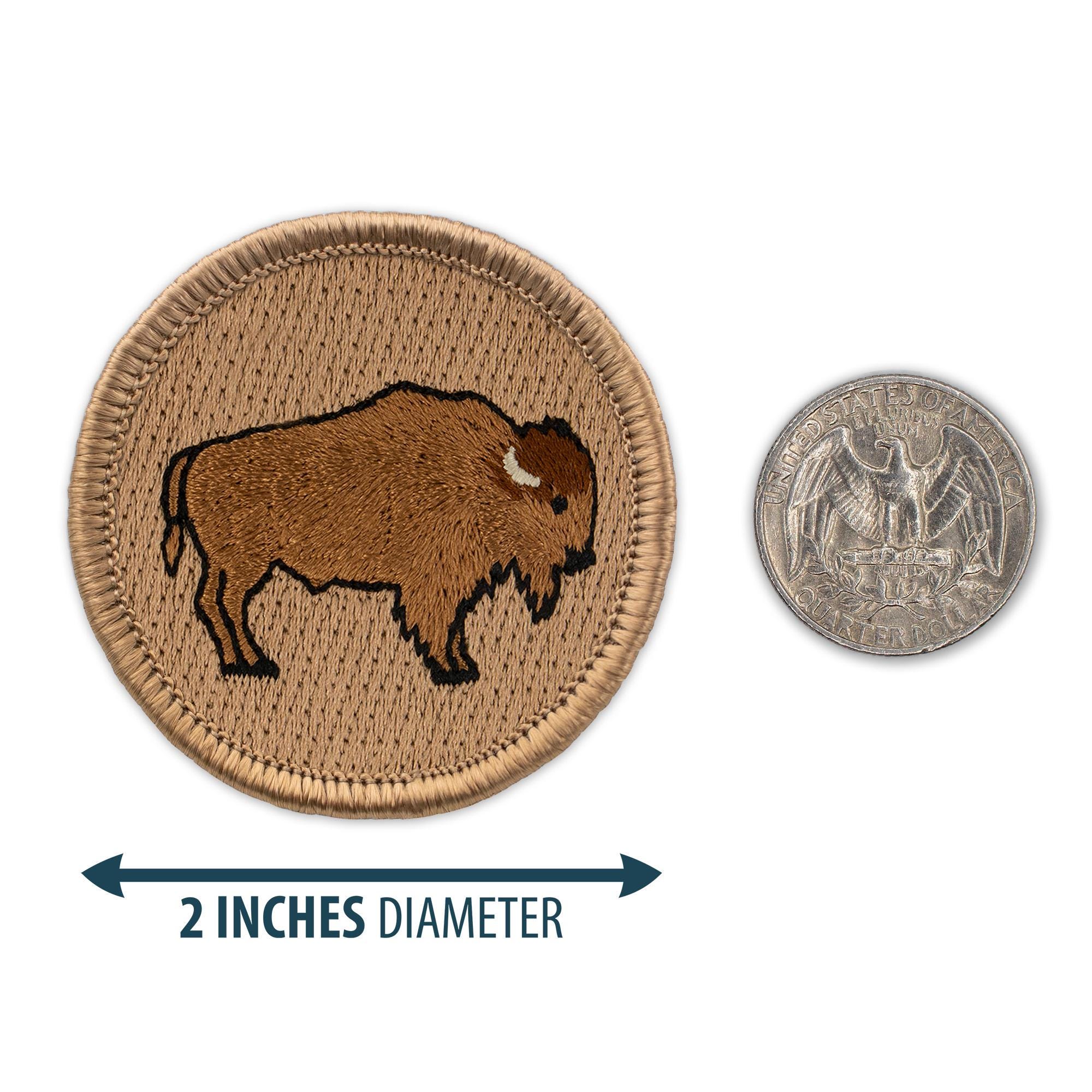 Bison Patch 2 Inch Diameter Embroidered Patch - Etsy