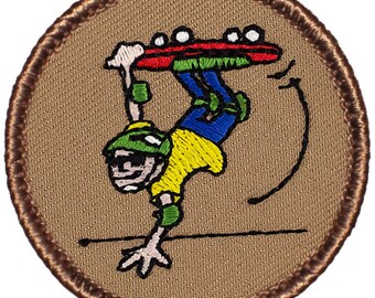 Skateboard Patch (089) 2 Inch Diameter Embroidered Patch