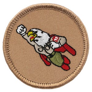 Super Eagle Patch (241) 2 Inch Diameter Embroidered Patch