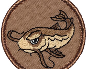 Catfish Patch 2 Inch Diameter Embroidered Patch