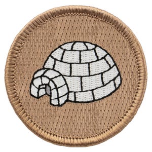 Igloo Patch(F65) - 2 Inch Diameter Embroidered Patch