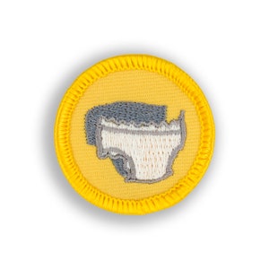 Diaper Demerit Badge - 1.5&quot; Diameter Embroidered Patch